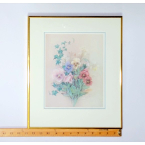 Lena Y. Liu Lithograph Signed Numbered Limited Edition Pansies & Ivy 1127/2500 - Picture 8 of 12